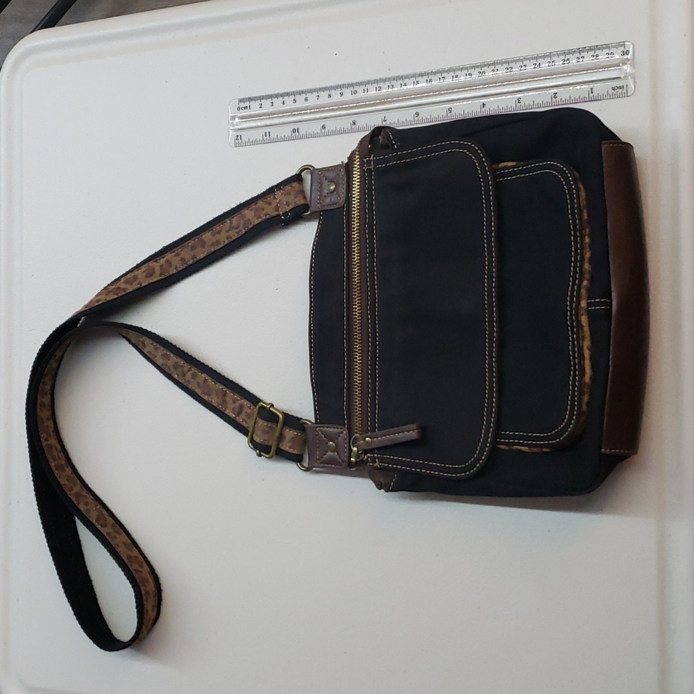Rello leopard print accent Purse